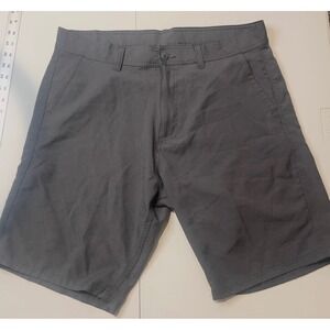 Burnside Mens Hybrid Shorts 36 Charcoal Grey Houndstooth BH9837 Stretch Casual